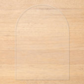 Gewoon Transparant 5 "x7" Boog Blank Huwelijk Acryl Uitnodigingen (Voorkant)