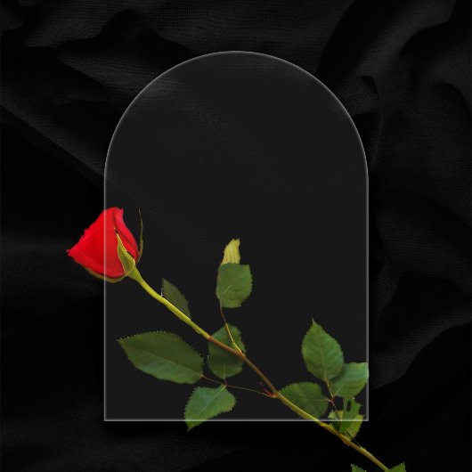 Gewoon Transparant 5 "x7" Boog Blank Huwelijk Acryl Uitnodigingen