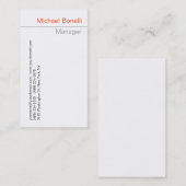 Gewoon Trendy Clean White Attractive Visitekaartje (Voorkant / Achterkant)