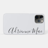 Gewoon Trendy Personalized White Silver Case-Mate iPhone Case (Achterkant (horizontaal))