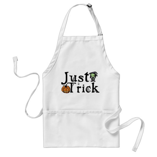 Gewoon Trick Halloween Standaard Schort (Voorkant)