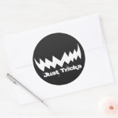 Gewoon Tricks Evil Smile Halloween Ronde Sticker (Envelop)