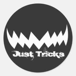 Gewoon Tricks Evil Smile Halloween Ronde Sticker