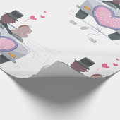 Gewoon trouwen met koppel wegrijden cadeaupapier