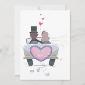 Gewoon trouwen met koppel wegrijden kaart (Voorkant)