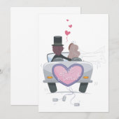 Gewoon trouwen met koppel wegrijden kaart (Voorkant / Achterkant)