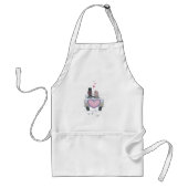 Gewoon trouwen met koppel wegrijden standaard schort (Voorkant)