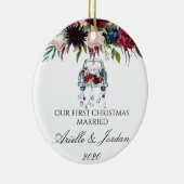 Gewoon trouwen met onze eerste kerst keramisch ornament (Rechts)