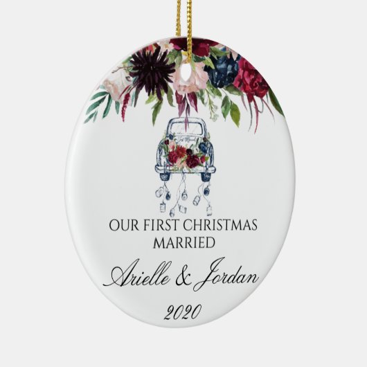 Gewoon trouwen met onze eerste kerst keramisch ornament (Rechts)