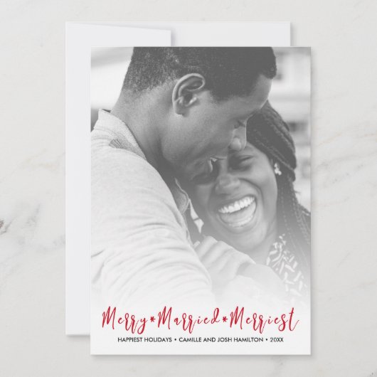 Gewoon trouwste kerstfeestdag foto feestdagenkaart (Voorkant)