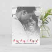 Gewoon trouwste kerstfeestdag foto feestdagenkaart (Staand voorkant)