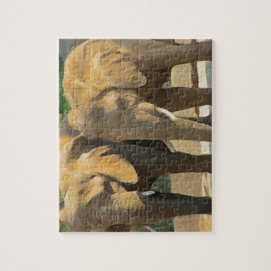 Gewoon twee olifantenvrienden legpuzzel (Verticaal)