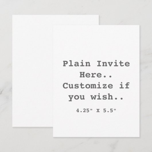 Gewoon uitnodigen... kaart (Voorkant / Achterkant)