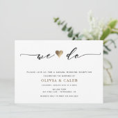 Gewoon uitnodiging voor huwelijksweddenschappen (Staand voorkant)