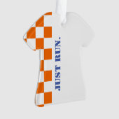 Gewoon uitvoeren Checkerboard Running Race Kleurri Ornament (voorkant)