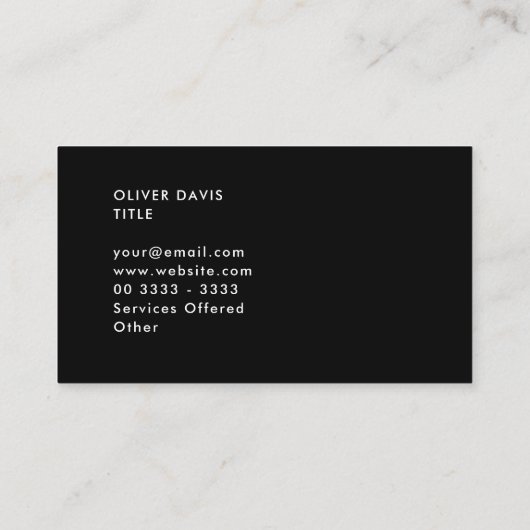 Gewoon ultiem blauw Visitekaartje (Achterkant)