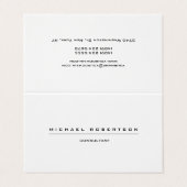 Gewoon uniek zwart wit visitekaartje (Buitenkant ongevouwen)