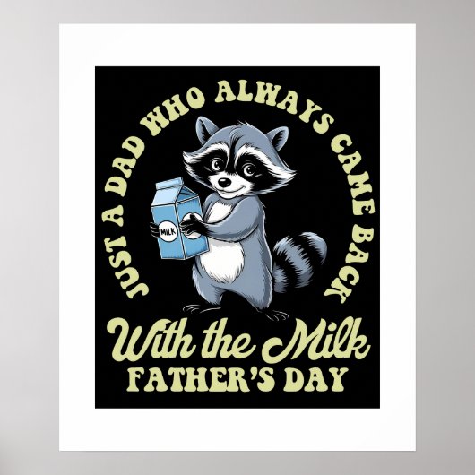 Gewoon vader die terugkwam met de melk grappige wa poster (Voorkant)