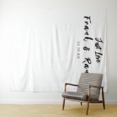 Gewoon van de eenvoudige witte, zwarte bruiloft me wandkleed (In Situ (horizontaal))