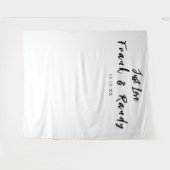 Gewoon van de eenvoudige witte, zwarte bruiloft me wandkleed (Voorkant (horizontaal))