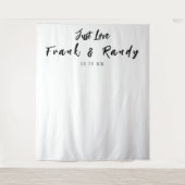 Gewoon van de eenvoudige witte, zwarte bruiloft me wandkleed (Voorkant)