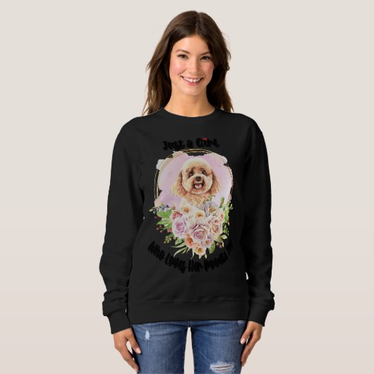 Gewoon van een meisje dat van haar Poodle Speelgoe Trui (Voorkant volledig)