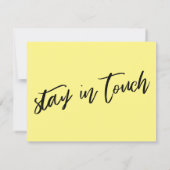 Gewoon veranderen is goed Geel Nieuw Adreskaart Notitiekaartje (Achterkant)