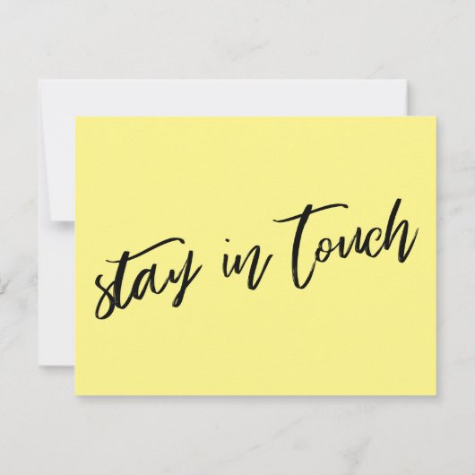 Gewoon veranderen is goed Geel Nieuw Adreskaart Notitiekaartje (Achterkant)