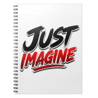Gewoon Verbeeld Minimalistische Typografie Notitie Notitieboek