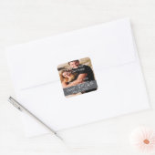 Gewoon verbluffend Smokey Grey Bewaar de datumzege Vierkante Sticker (Envelop)