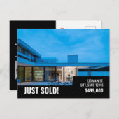 Gewoon verkocht Briefkaart - Black Modern (Voorkant / Achterkant)