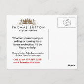 Gewoon verkocht Briefkaart onroerend goed (Achterkant)