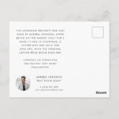 Gewoon verkoop van onroerend goed Realtor Marketin Briefkaart (Achterkant)
