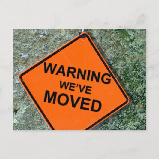 GEWOON VERPLAATSDE POSTKAARTEN - AANKONDIGINGSKAART (Voorkant)