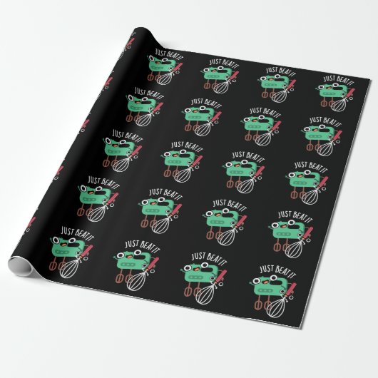 Gewoon Versla Het Grappige Bak Pun Donkere BG Cadeaupapier (Uitgerold)