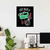 Gewoon Versla Het Grappige Bak Pun Donkere BG Poster (Thuiskantoor)
