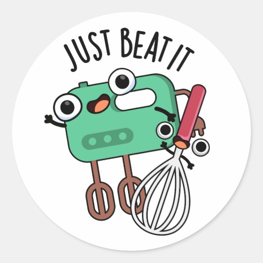 Gewoon Versla Het Grappige Bak Pun Ronde Sticker (Voorkant)