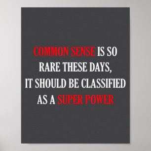 Gewoon Verstand Is Zo Zelden Funny Sarcasme Poster