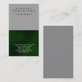 Gewoon verticaal groen grijs uniek Visitekaartje (Voorkant / Achterkant)