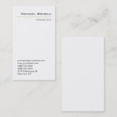 Gewoon Verticaal, schoon Visitekaartje met trendy  (Voorkant / Achterkant)