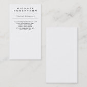 Gewoon verticaal, wit Visitekaartje (Voorkant / Achterkant)