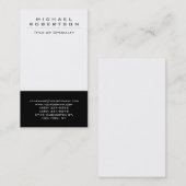 Gewoon verticaal zwart wit Visitekaartje (Voorkant / Achterkant)