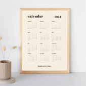 Gewoon vet | Crème en zwart 2024 Kalender Poster