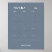Gewoon vet | Slate Grey & Wit Kalender 2024 Poster (Voorkant)
