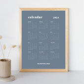Gewoon vet | Slate Grey & Wit Kalender 2024 Poster