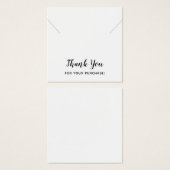 Gewoon vierkant Hartelijk dank voor uw Ketting Vierkante Visitekaartjes (Voorkant /achterkant)