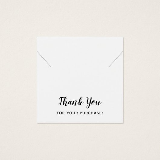 Gewoon vierkant Hartelijk dank voor uw Ketting Vierkante Visitekaartjes (Voorkant)