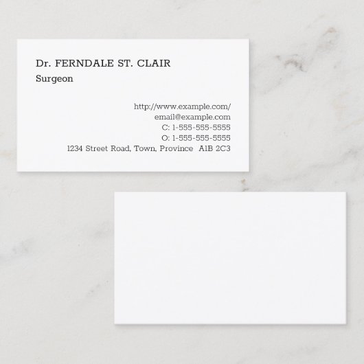 Gewoon Visitekaartje (Voorkant / Achterkant)