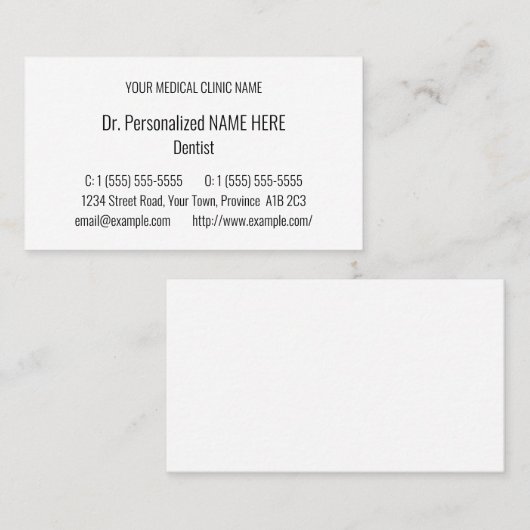 Gewoon Visitekaartje (Voorkant / Achterkant)