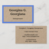 Gewoon Visitekaartje, Blauw Grenzen, Professioneel Visitekaartje (Voorkant / Achterkant)